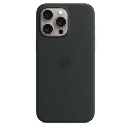 Husa Husa din silicon Apple iPhone 15 Pro Max cu MagSafe - Neagra