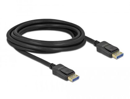 Cablu Delock DisplayPort 2.0 tată - DisplayPort 2.0 tată, 3,0 m, 54 Gb/s, negru