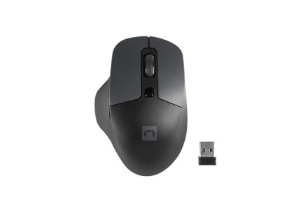 Mouse Natec Mouse Blackbird 2 Silent Wireless 1600 DPI Optic Adaptat mana dreapta, Negru