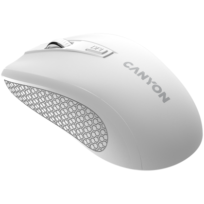 CANYON MW-7, 2.4Ghz wireless mouse, 6 buttons, DPI 800/1200/1600, with 1 AA battery, size 110*60*37mm, 58g, white