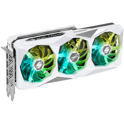 Placă video ASROCK AMD Radeon RX7700XT Steel Legend 12GB OC, GDDR6, 192 biți, 3x DisplayPort™ 2.1, 1x HDMI™ 2.1, 2x conectori de alimentare cu 8 pini, PSU recomandat 750W