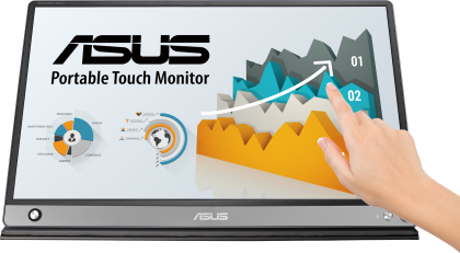 Monitor ASUS ZenScreen Touch MB16AMT, 15,6" FHD (1920x1080) IPS, USB Type-C, Micro HDMI, baterie