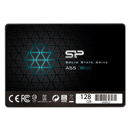 Silicon Power Ace - A55 128GB SSD SATAIII (3D NAND) 3D NAND, SLC Cache, 7mm 2.5'' Albastru - Max 550/420 MB/s - Capacitate maximă, EAN: 4712702659108