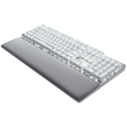 Razer Pro Type Ultra - Aspect SUA, tastatură mecanică fără fir pentru productivitate, comutator mecanic Razer galben, Bluetooth și Razer HyperSpeed (2,4 GHz), taste iluminate din spate (LED alb), USB-C, suport pentru încheietura mâinii din piele sintetică