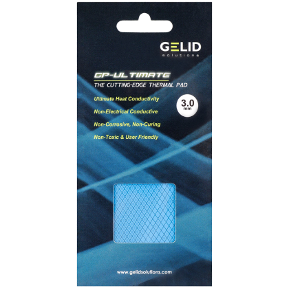 GELID GP-ULTIMATE 90 x 50 THERMAL PAD, Single Pack (1pc included): 3 mm, Density (g/cm3): 3.2, Size (mm): 90 x 50, Thermal Conductivity (W/mK): 15