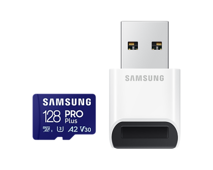 Card de memorie Samsung PRO Plus, microSDXC, UHS-I, 128GB, Adaptor, cititor USB