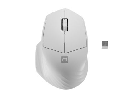 Mouse Natec Mouse Siskin Wireless 1600DPI 2.4GHz + Bluetooth 5.0 OpticalWhite