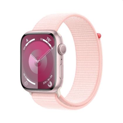 Ceasuri Apple Watch Series 9 GPS 45 mm carcasa roz din aluminiu cu sport roz deschisBuclă