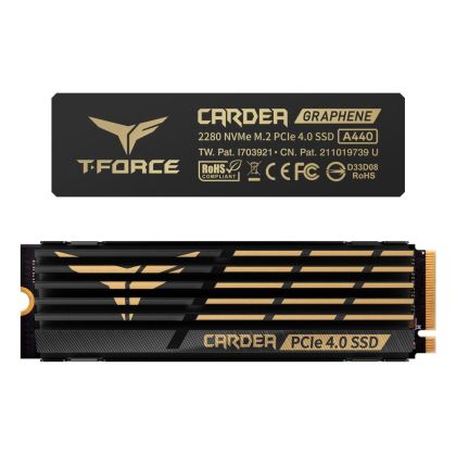 SSD Team Group T-Force Cardea A440, M.2 2280 1TB PCI-e 4.0 x4 NVMe 1.4 cu Cooler