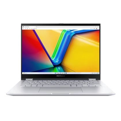 Laptop Asus Vivobook S Flip OLED TP3402VA-KN310W, Intel i5-13500H, 14" OLED, 2.8K (2880 x 1800) Touch, DDR4 16GB, 512 GB SSD, Windows 11 Home, argintiu