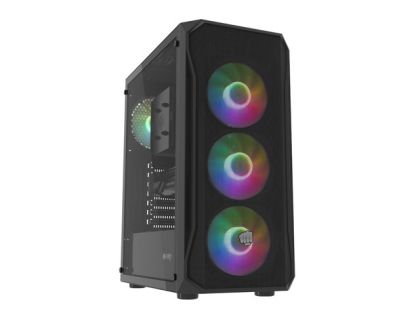 Кутия за компютър Fury PC Case Shobo SH4F RGB Midi Tower, Window, Black