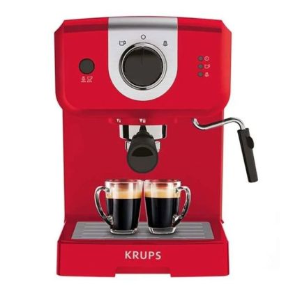 Aparat de cafea Krups XP320530, ESP STEAM&PUMP MECA OPIO RED, 1050W, 15 bar
