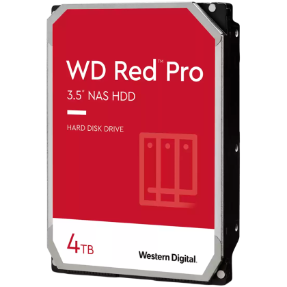 WD Red Pro 4TB SATA 6Gb/s 256MB Cache Intern 3,5 inchi 24x7 7200rpm optimizat pentru sisteme SOHO NAS 1-24 Bay HDD Bulk