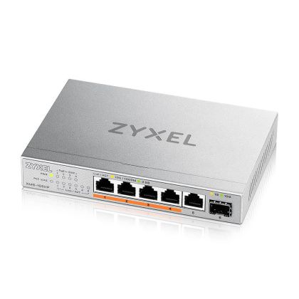 Switch ZyXEL XMG-105 5 porturi 2,5 Gb + 1xSFP+, 4 porturi 70 W PoE++, negestionat