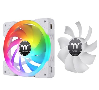 Ventilator Thermaltake SWAFAN EX12 RGB Ventilator PC TT Premium Edition Pachet de 3 alb