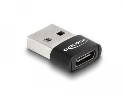 Adaptor Delock, USB 2.0, USB Type-A tată - USB Type-C mamă, Negru
