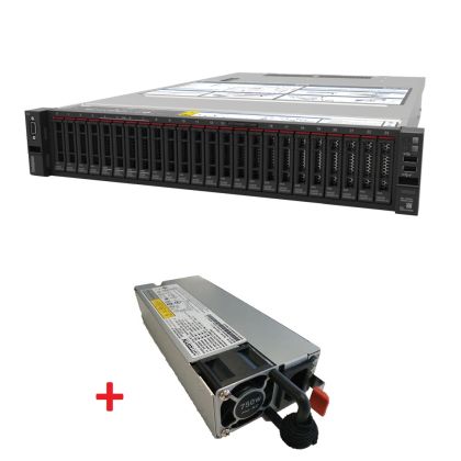 Server Lenovo ThinkSystem SR650 Xeon Silver 4210R (10C 2,4GHz 13,75MB Cache/100W), 32GB 2933MHz (1x32GB, 2Rx4 RDIMM), O/B, 9350-8i, 1Gb 4-porturi, RJ2CC750, RJ2CC750, RJ2CC750