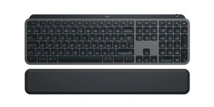 Tastatură Logitech MX Keys S, Bluetooth, iluminată, suport pentru încheietura mâinii, neagră