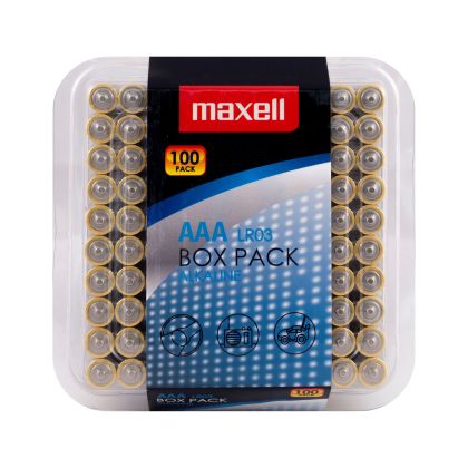 Baterii alcaline MAXELL LR03 AAA 10x10 buc / 100 buc. într-o cutie de PVC