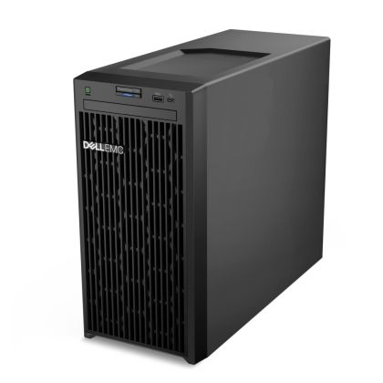 Server Dell PowerEdge T150, șasiu 4 x 3.5", Intel Xeon E-2314 (8M Cache, 2.8GHz), 8GB (1x8GB) 3200MHz UDIMM ECC, 1x 1TB SATA (7.2k rpm) 3.5", Broadcom 5720 Port dublu Controler (Software RAID S150), iDRAC9 Basic 15G, 3Y Basic Onsite