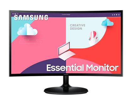 Monitor Samsung 24C364 24" curbat, LED IPS, 75 Hz, 4ms, 1920x1080, 250cd/m2, D-Sub, HDMI, negru