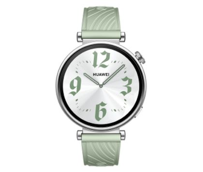 Huawei Watch GT4 Green, Aurora-B19FG, curea din fluoroelastomer, 41 mm, GPS, monitor de ritm cardiac, SPO2