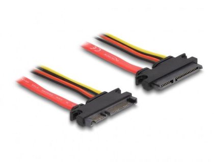 Cablu prelungitor DeLock SATA 6 Gb/s 22 pini mufa - SATA 22 pini (5 V + 12 V), 30 cm