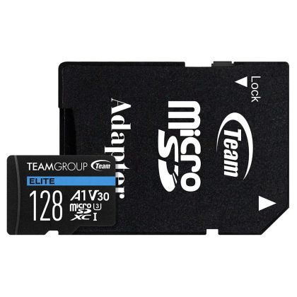 Card de memorie Team Group A1 microSDXC 128GB, UHS-I Clasa 3, V30 + Adaptor SD