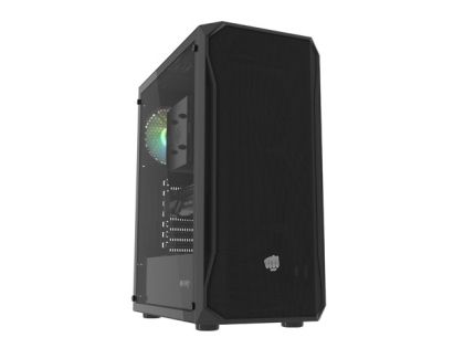 Carcasă Fury PC Shobo SH4 RGB Midi Tower, fereastră, neagră