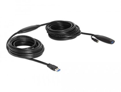Cablu prelungitor DeLock, Active, USB-A tată - USB-A mamă, USB 3.0, 10 m