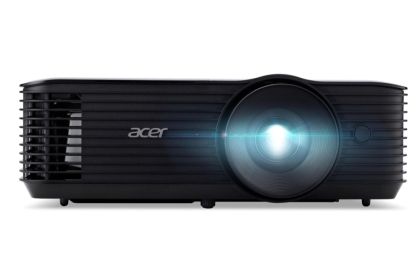 Proiector multimedia Acer Projector X129H, DLP, XGA (1024x768), 4800 ANSI lumeni, 20000:1, 3D, HDMI, VGA, RCA, intrare audio, ieșire CC (5V/2A, USB-A), difuzor 3W, scut pentru lumină albastră, LumiSense, 2,8 kg, negru + pachet Acer Nitro Gaming Mouse