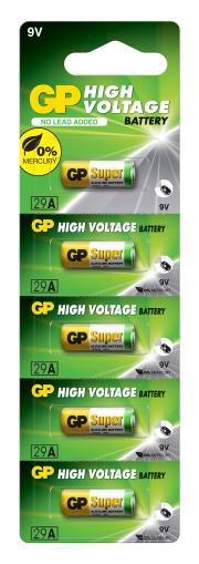 GP 9V alkaline battery /5br./pack price for 1 pcs. / Alarms A29, A32, A25
