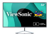 VIEWSONIC VX3276-4K-MHD 32 inchi 16:9 3840x2160 UHD SuperClear VA monitor 2 HDMI DP Mini DP fără rame suport argintiu ramă argintie