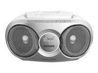 CD player Philips, radio (amplificare dinamică a basului, tuner FM stereo, funcție CD Shuffle/Repeat, CD programabil cu 20 de piese, intrare audio de 3,5 mm