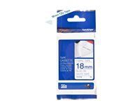 BROTHER Tape TZeFA4B 18mm Blue on White background Thermo sticky 3M