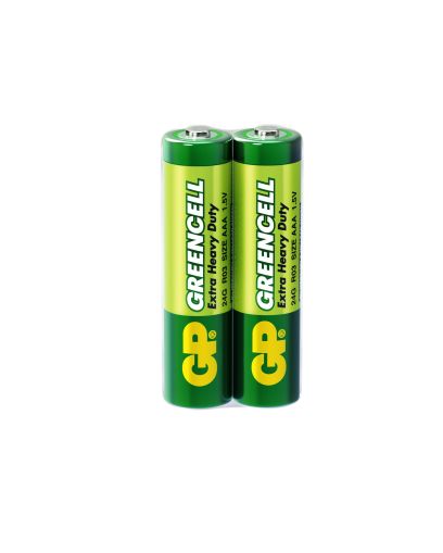Baterie zinc carbon GP GREENCELL R03, AAA, 2 buc. micșorare, 1,5 V