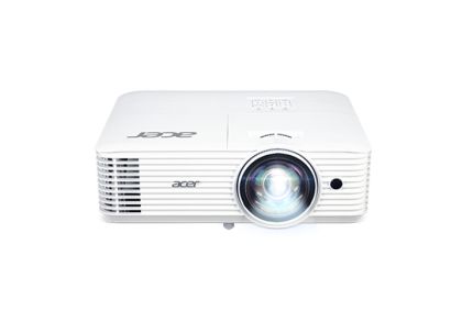 Proiector multimedia Acer Projector H6518STi, DLP, Short Throw, 1080p (1920x1080), 3.500 ANSI Lumeni, 10000:1, 3D ready, 2xHDMI, VGA in, Audio in/out, DC Out (5V/1A, USB Type A), RS232 , difuzor 3W, alb + Acer T82-W01MW 82,5"
