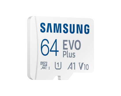 Card de memorie Samsung EVO Plus, microSDXC, UHS-I, 64GB, Adaptor