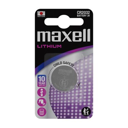 Lithium Button Battery MAXELL CR2032 3V 1pc./1pc./