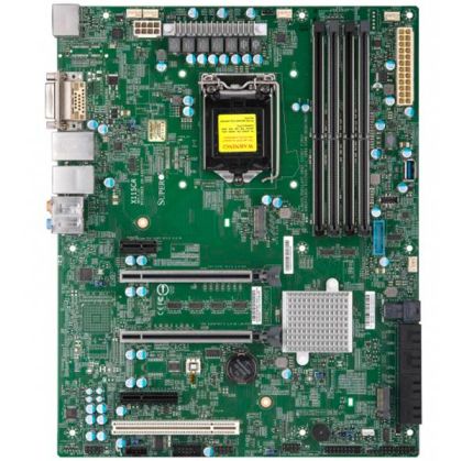 Supermicro anakart sunucu X11SCA-Bulk Tek Soket H4 (LGA 1151), Intel Ethernet Denetleyicisi ile 1x LAN I210-ATSingle LAN, Intel PHY I219LM LAN denetleyicisi ile, 1 PCI-E 3.0 x4, 1 PCI-E 3.0 x1, 2 PCI-Ex16 yuvası