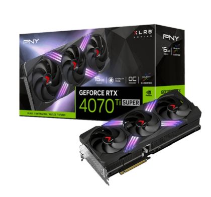 Video card PNY GeForce RTX 4070 Ti Super 16GB GDDR6X XLR8 Gaming VERTO Triple Fan OC