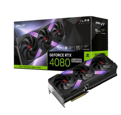 Placă video PNY GeForce RTX 4080 Super 16GB GDDR6X XLR8 Gaming VERTO Triple Fan OC