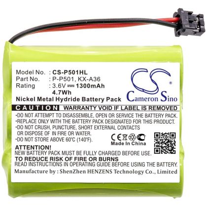 Battery for cordless phone 3* АА 3.6V NiMH 1300mAh GPT392 KX-A36 Cameron Sino