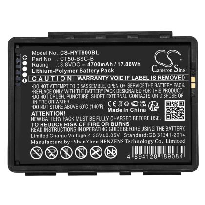 Camera Battery for  barcode scanner Honeywell Dolphin CT60 CT65  CT50-BSC-B  LiIPo  3.8V 4700mAh Cameron Sino