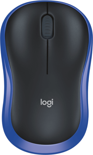 Mouse optic wireless LOGITECH M185, USB, Albastru/Negru