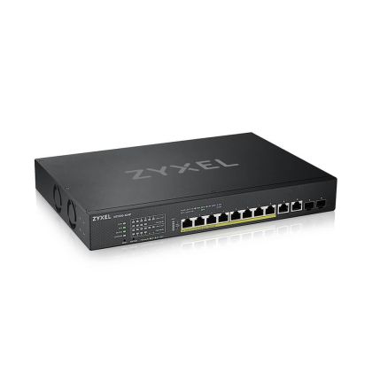 Comutator ZyXEL XS1930-12HP, 10 porturi, 10GbE, 2 porturi SFP, controlabil inteligent, PoE