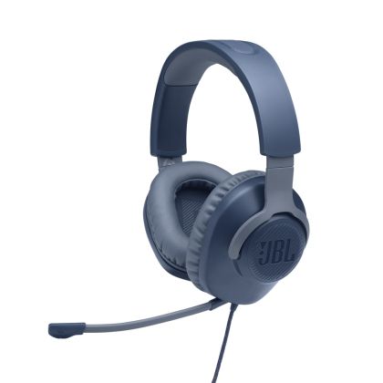 Headphones JBL QUANTUM 100 BLU Wired over-ear gaming headset with a detachable mic