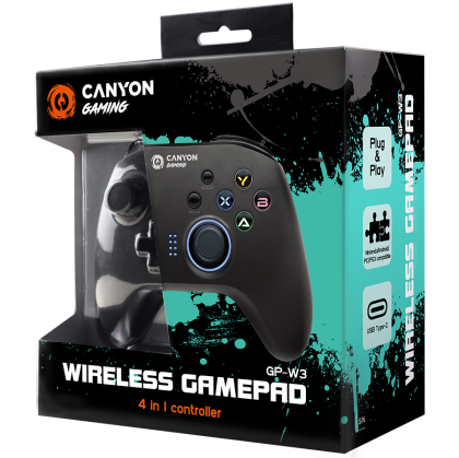 CANYON gamepad GP-W3 Android/Nintendo/PC/PS3 Kablosuz Siyah