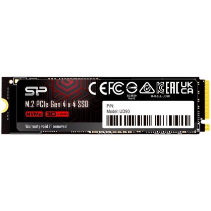 Silicon Power UD90 1TB SSD PCIe Gen 4x4 SSD UD90 - PCIe Gen4x4 & NVMe 1.4, 3D NAND, SLC Cache + HMB, 5 ani garanție - Max 4800/4200 MB/s, EAN: 4713436147305