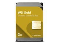 WD Gold 2 TB HDD 7200 rpm 6 Gb/s serial ATA sATA 128 MB cache 3,5 inchi intern Conform RoHS Enterprise Bulk